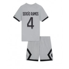 Paris Saint-Germain Sergio Ramos #4 Bortaställ Barn 2022-23 Korta ärmar (+ Korta byxor)